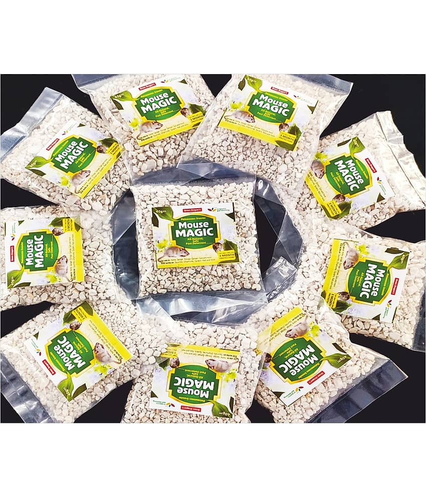 Green Dragon 'Mouse MAGIC' Natural, Safe Rodent Chalk Deterrent Pouches Pack of 10