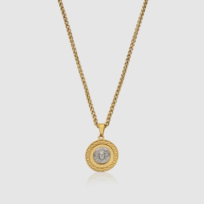 MEDUSA (GOLD/SILVER TWO-TONE) Pendant+ Chain