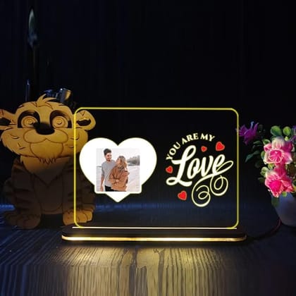Personalized Transparent Acrylic LED Lamp | Photo Frame | Customized with Photos, Quotes & Name | Best Gift for Loved Ones | Him/Her |Special Occasion & Days. Size: 6X8 inch