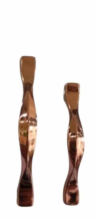 Handles for Wardrobe and Door Handles Set, Rose Gold Finish, Stainless Steel, Pack of 2, 4 INCH Best ROISEGOLD Handles for WARDROBES