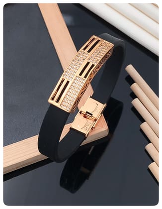 Graceful Design Black & Golden Color Unisex Loose Bracelet
