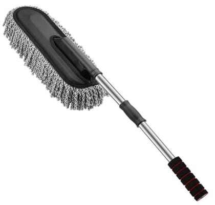 Car Duster with Extendable Handle Microfiber Cleaning Brush for Car Interior & Exterior, Scratch-Free Dust Removal Tool