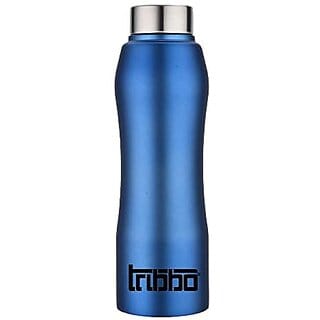 TRIBBO Stainless Steel Water Bottle 1 litre Water Bottles For Fridge School,Gym,Home,office,Boys   Girls Kids Leak Proof(BlueSIPPER CAP SET OF 1 1000 ML Model-Curve)