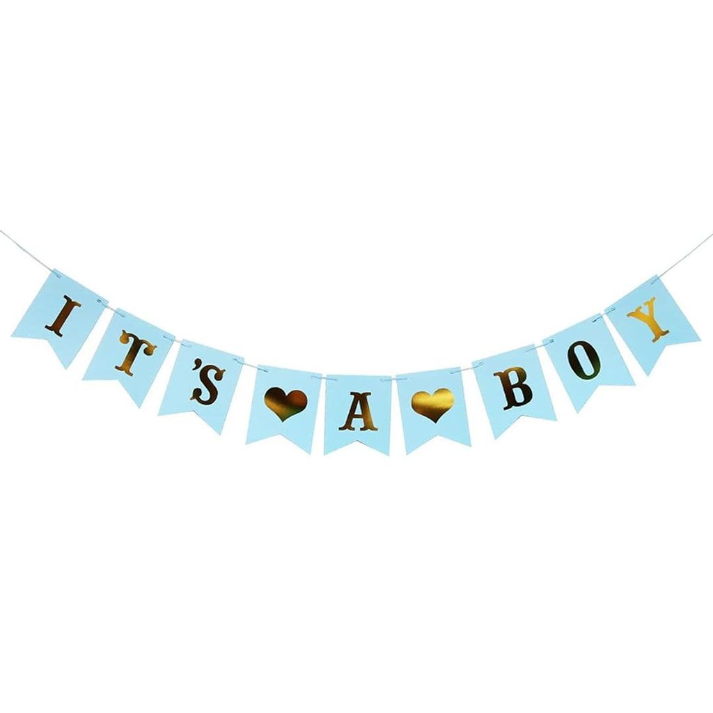 Baby Shower 'Its A Boy!' Blue Foil Letter Banner - 1PC - Party and Festive Needs | Buy online on ZillyBuy