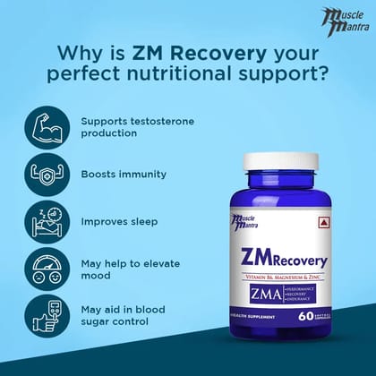 Muscle Mantra ZM Recovery (ZMA)-60 Softgels