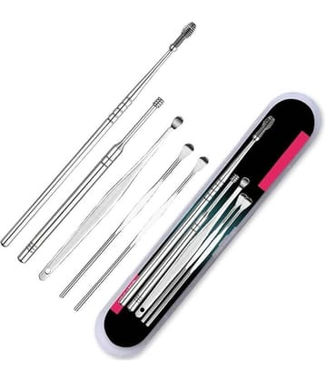 Dust N Shine Resuable Ear Wax Cleaner Tool Set with Storage Box - 6 Pc