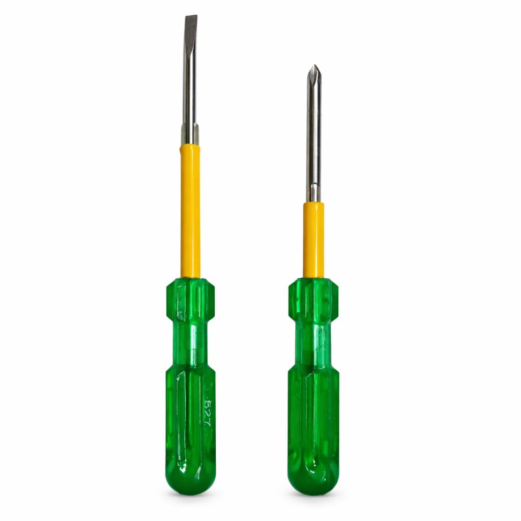 2-in-1 Reversible Screwdriver Set (7-Inch & 9-Inch) | Multipurpose Screwdriver Kit Set | Flat & Phillips Screwdriver Combo for Home, Electrical & Repair Work