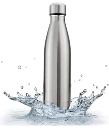 ATIPRIYA Silver Stainless Steel Water Bottle 500 mL ( Set of 1 )