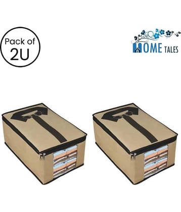 Non Woven STAR T-Shirt Paint Cover Bag Wardrobe with Transparent Window Brown (Pack of 2 )