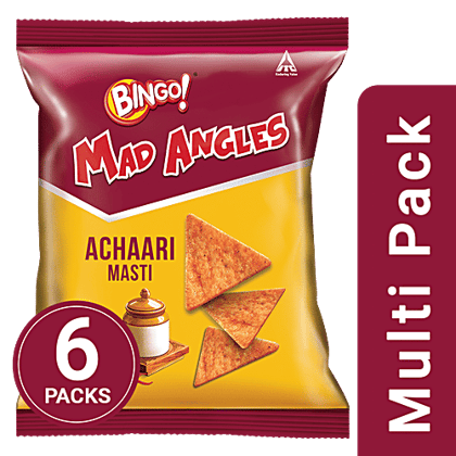 Bingo Bingo Mad Angles - Achaari Masti, 6x72.5 g Multipack