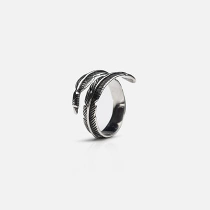 FEATHER RING (silver)-S