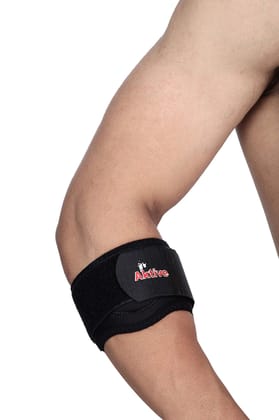Aktive Support 524 Tennis Elbow Support - Free Size (Black)