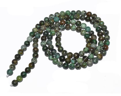 Africon Turquoise Natural Semi Precious Beads For Jewelry Making 1 String of 48 Pcs (8 MM) , SEP-940-1 String 48 Pcs / 8 MM