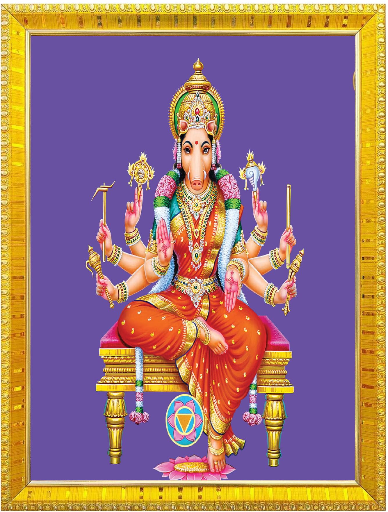 NOKKES Varahi Laxmi Devi Photo Frames Religious Photo frame 5X7 Inch Photo Frame_W11