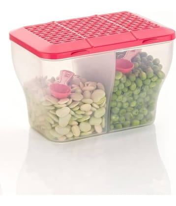 FIT4CHEF Fridge Organizer PET Pink Utility Container ( Set of 1 )