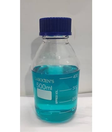Labogens Glass Reagent Bottle with Blue Screw Cap 500ml