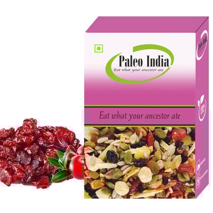 Paleo India 250gm Dried Cranberry Slices – Sweet & Tart, No Added Sugar, Non-GMO, Gluten-Free, High in Antioxidants, All-Natural, Great for Baking, Trail Mix, & Snacks,
