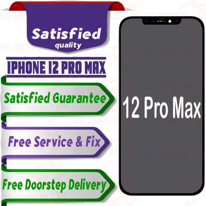 Apple iPhone 12 Pro Max  (display glass combo folder) Mobile Display LCD Screen With Touch.Black