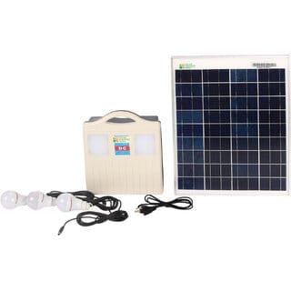 SOLAR UNIVERSE INDIA DC Lighting System & Inverter with 60W DC Output,3 LEDbulbs,Panel & USB Chargers Solar Light Set