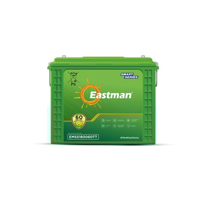 Eastman EMSS180060TT | Tall Tubular | 180 AH Inverter Battery |Warranty 60 (36+24) Months for Home & Office