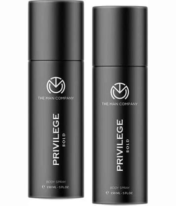 The Man Company Deo For Men - Privilege Bold- 150mlx2 Deodorant Spray for Men 300 ml ( Pack of 1 )