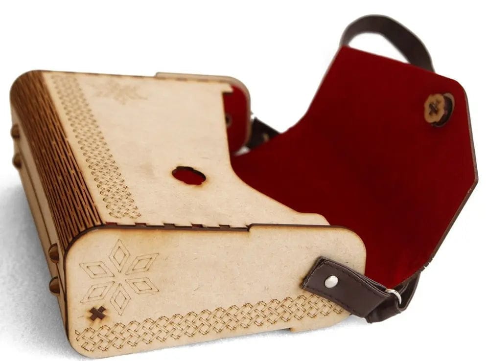 Nordic Snowflake Wooden Sling Bag