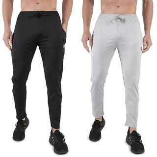 Kwings Mens Lower Combo Pack (Pack of 2) Lycra blend Plain sports wear Bottoms