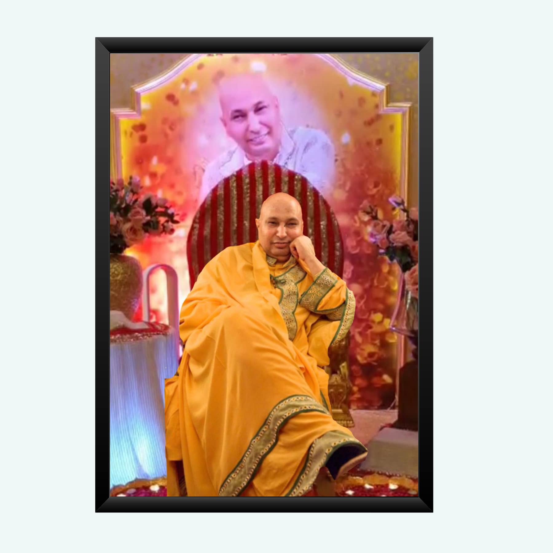NOKKES Guru ji Best Poster Photo With Frame For Home Bedroom Living room office Photo Frame Size 8X12 In_6