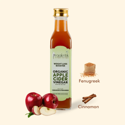 Praakritik Organic Apple Cider Vinegar with Fenugreek & Cinnamon 250ml