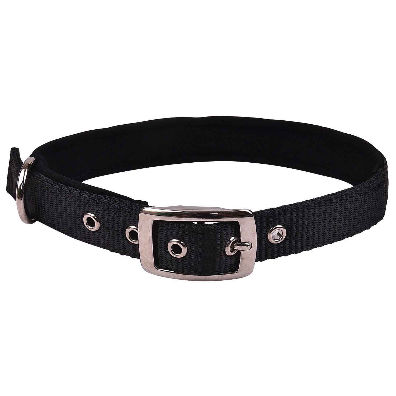 Petz Pure Nylon Padded Collar 1.25 inch Black 25mm