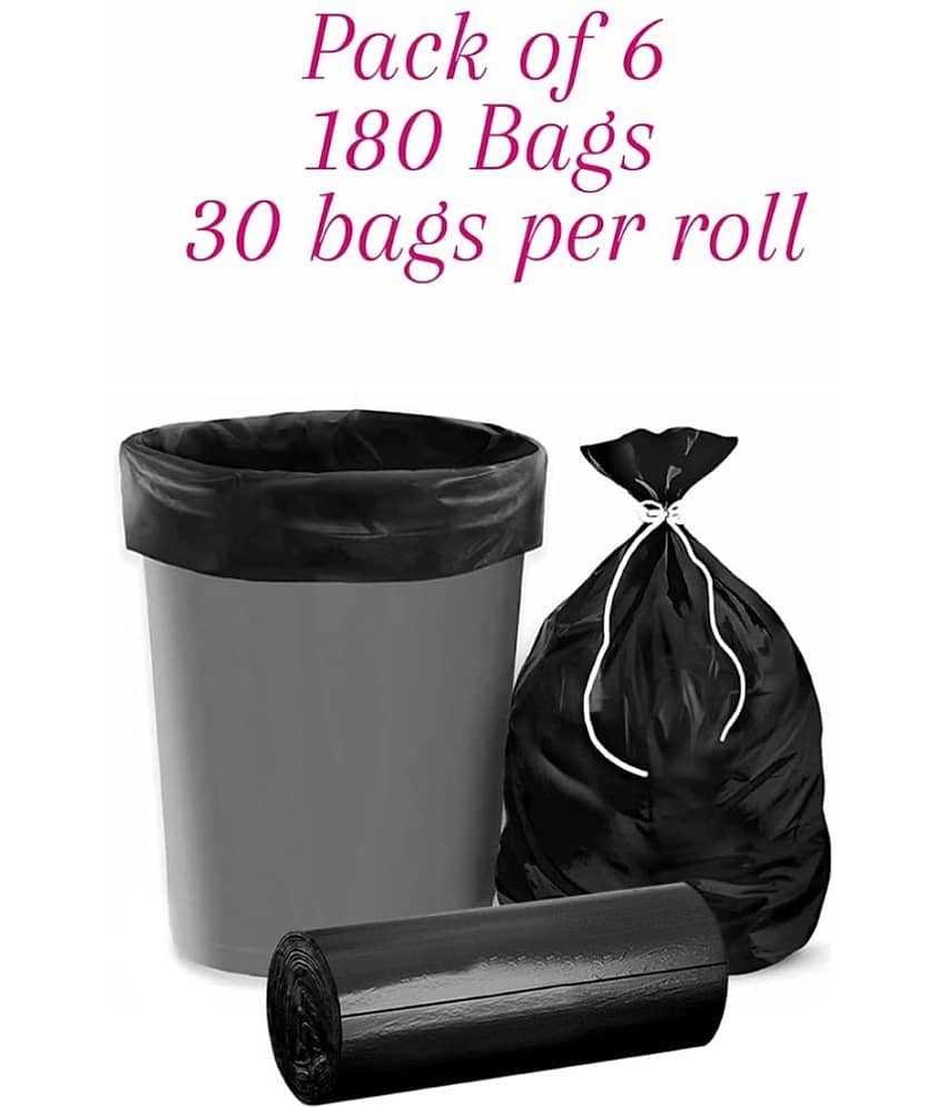 Arni - Black Virgin Plastic Dustbin and Garbage bags