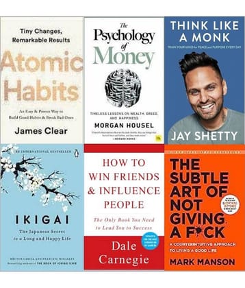 Atomic Habits + Psychology of Money + Ikigai + How To  Win Friends Influence People + Think Like A Monk + The Subtle Art