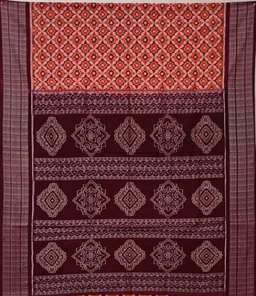 FISH DESIGN BORDER SAMBALPURI COTTON SAREE FISH DESIGN BORDER SAMBALPURI COTTON SAREE