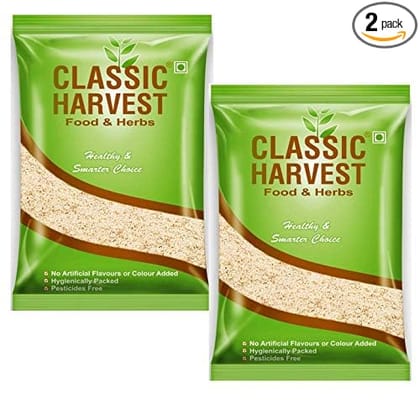 CLASSIC HARVEST Barley Fiber-Rich Sattu/Jau Sattu 1kg (Pack Of 2, 500g Each)