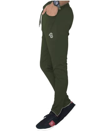 Forbro Olive Green Polyester Lycra Trackpants Single