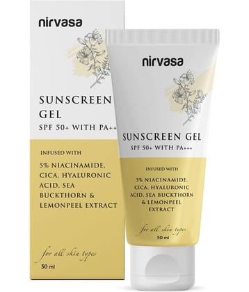 Nirvasa - SPF 50 Sunscreen Gel For Normal Skin ( Pack of 1 )