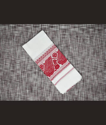 Shyam Handloom Pack of 1 Cotton Below 300 -GSM Bath Towel ( Maroon )