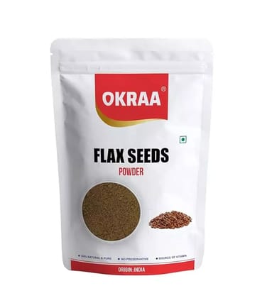 OKRAA Flax Seed Powder 400 gm Alsi Rich in High Protein And Omega 3 Diet Food Improves Hair Growth