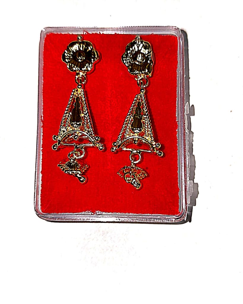 Gold Plated Traditional Indian Jhumka Earrings for Women