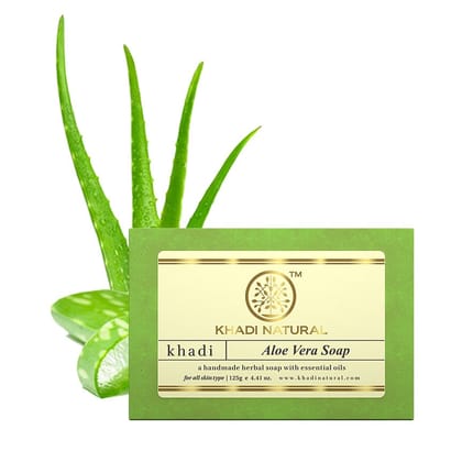 Khadi Natural Herbal Aloevera Soap - 125gm Khadi Natural Herbal Aloevera Soap - 125gm