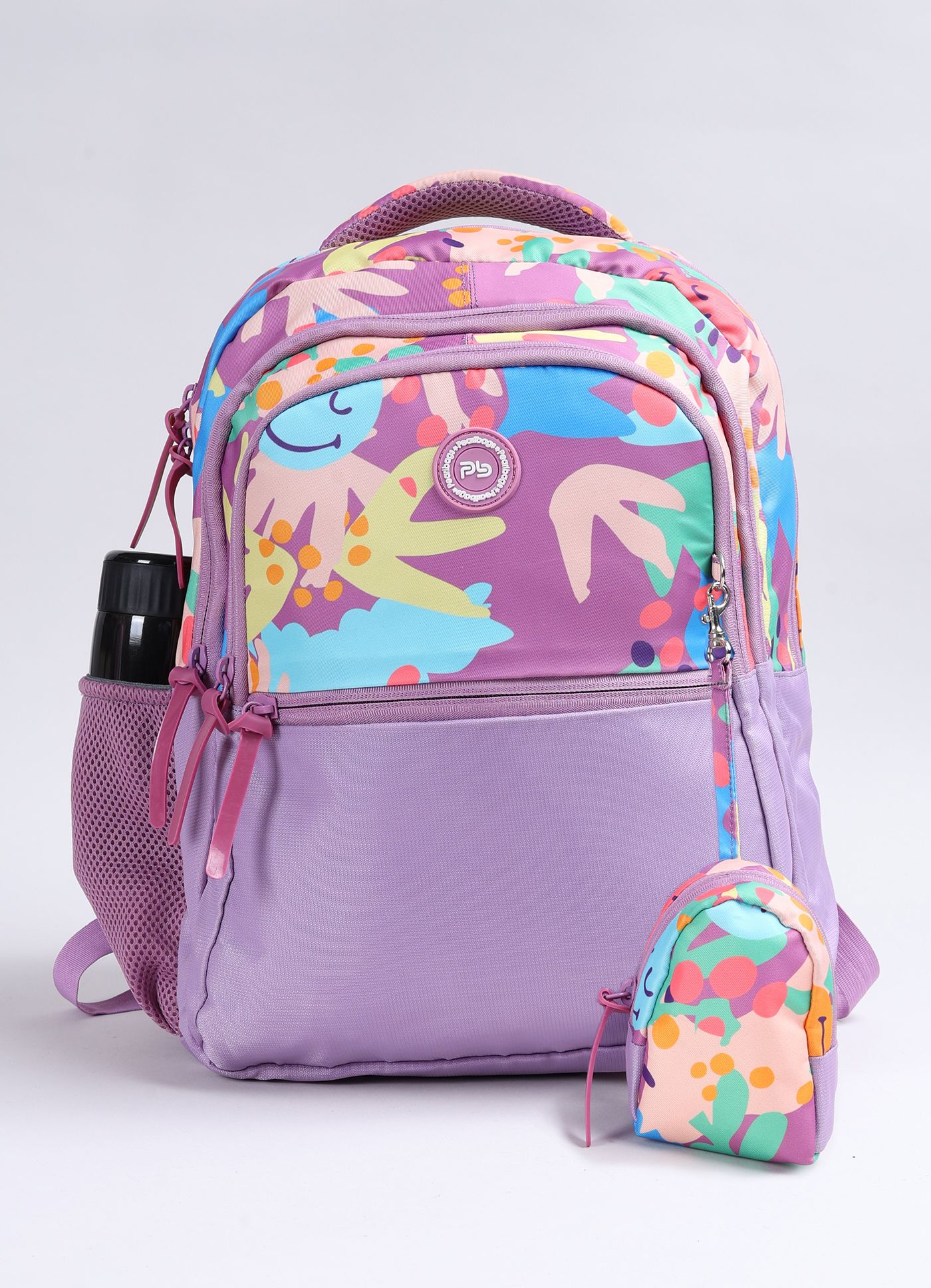 PB Pearlbags Polyester Water Resistant Casual Backpack With Pencil Pouch For School For Boys and Girls