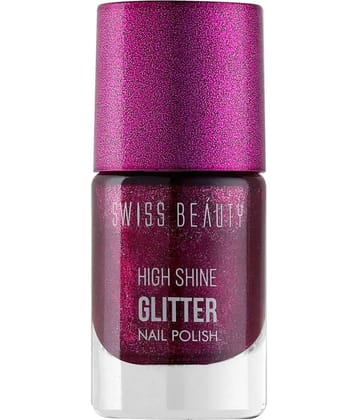 Swiss Beauty Glitter Nail Polish (Shade-2) Pack of 2, 12ml each