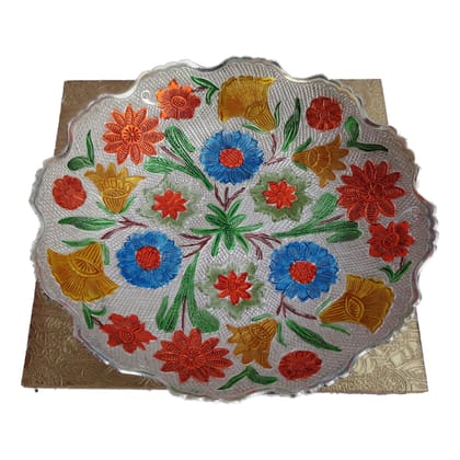 Brass Decorative Bowl Coloured Gosha 3 Platter (BMAS231 S)