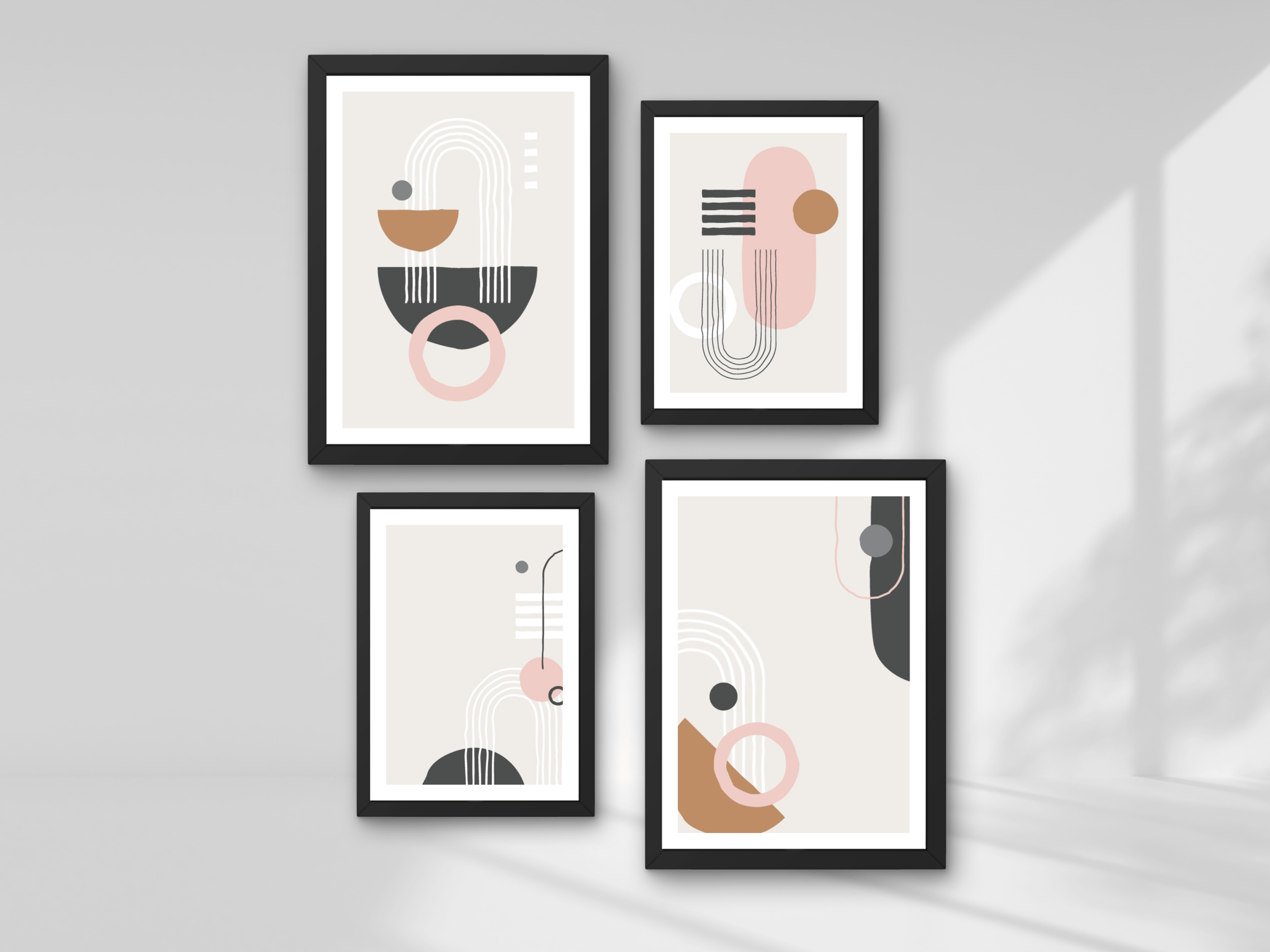 FRAMED "Aesthetic Vibez" Set of 4 Posters – A4 Size- Aesthetic Theme