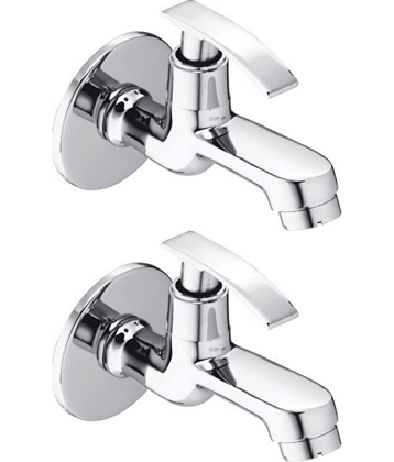 Cossimo Brass Soft Bib Cock Tap (Pack of 2) Brass Bathroom Tap (Bib Cock)