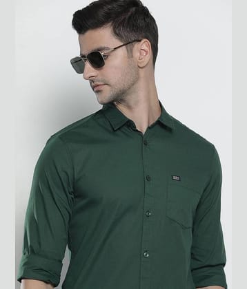 The Indian Garage Co Men Green Comfort Cotton Casual Shirt