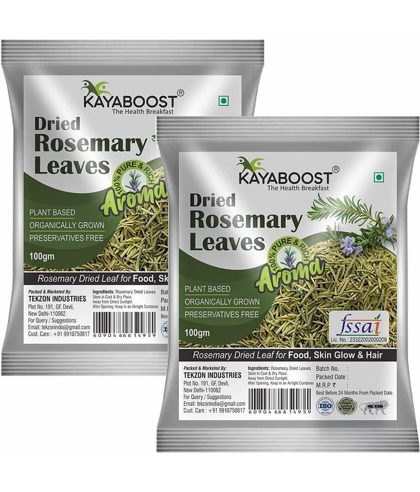 KAYABOOST Rosemary Dried Leaves for Food, Tea and Hair, Pack of 2 (200 g)