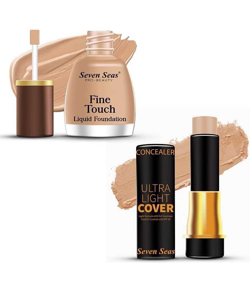 Seven Seas Fine Touch Liquid FOundation WIth Ultra Light Cover Concealer With SPF 20(Skin)