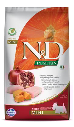 N&amp;D Pumpkin Chicken &amp; Pomegranate Grain Free Dog Dry Food Adult Mini Breed 2.5kg