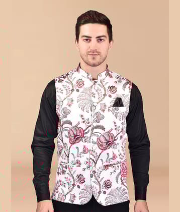 PRINTCULTR Multi Cotton Blend Men's Nehru Jacket ( Pack of 1 )